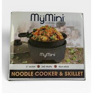 MyMini Noodle Cooker Skillet 5 Inch Non-Stick 260W Portable Black Multi